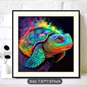 Diamond Painting Kit,  sea turtle,  measures 20 x 20 cm